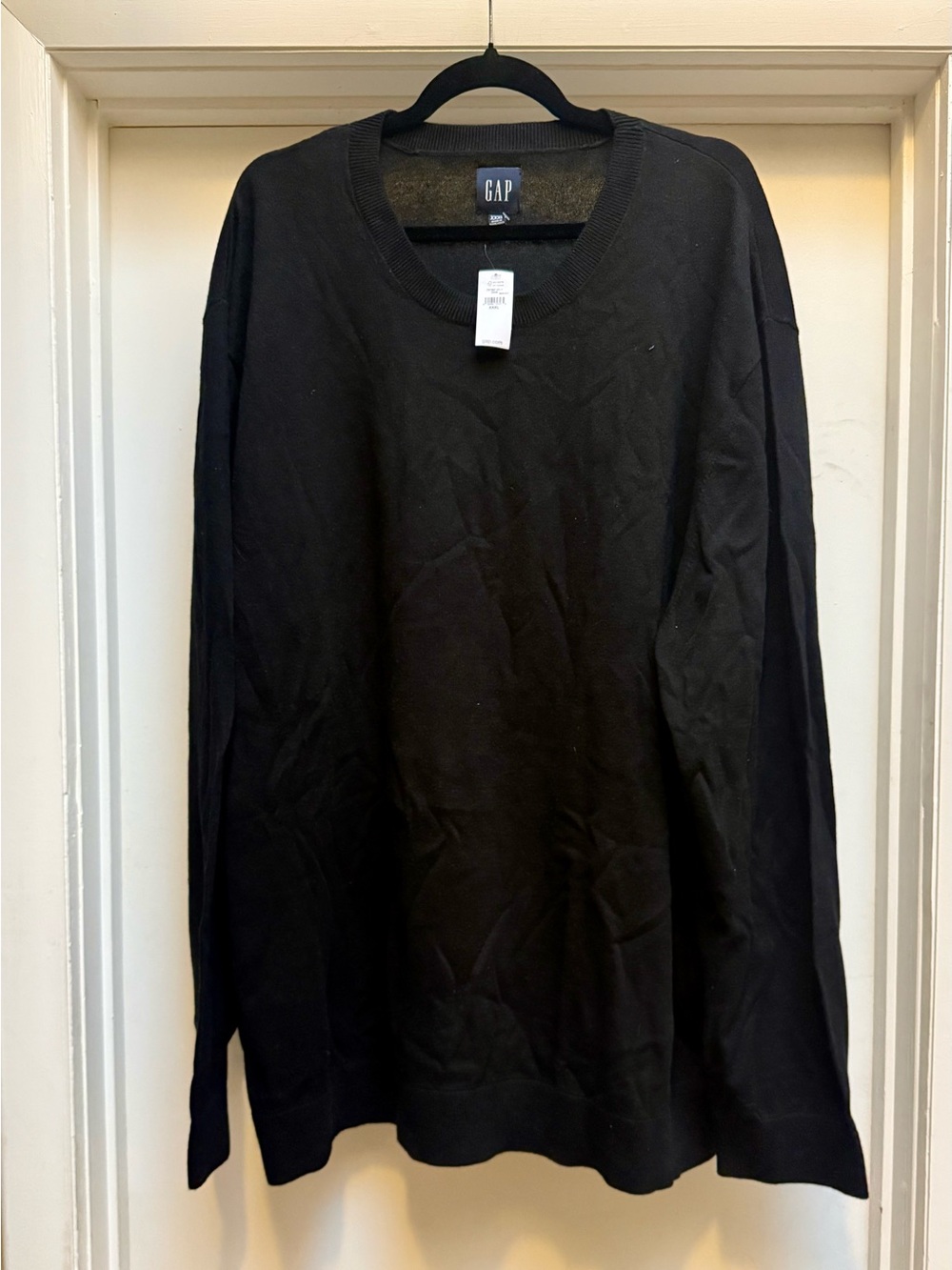 GAP Classic Black Crewneck Sweater, 100% Cotton